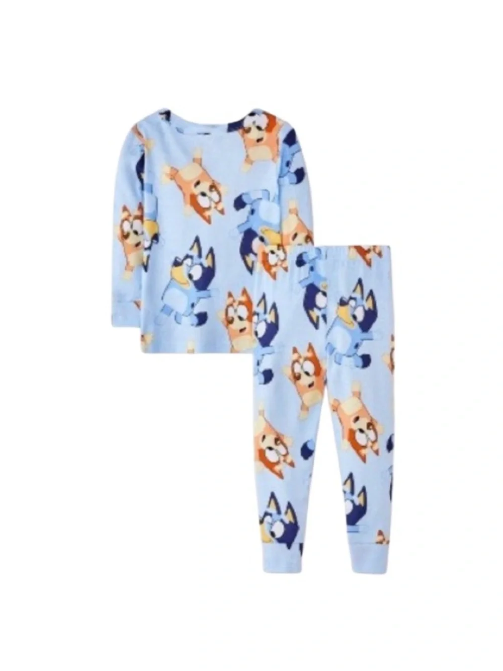 🆕- Toddler Set/2 Snug Fit Bluey Cotton Pajama Set - Blue 4T